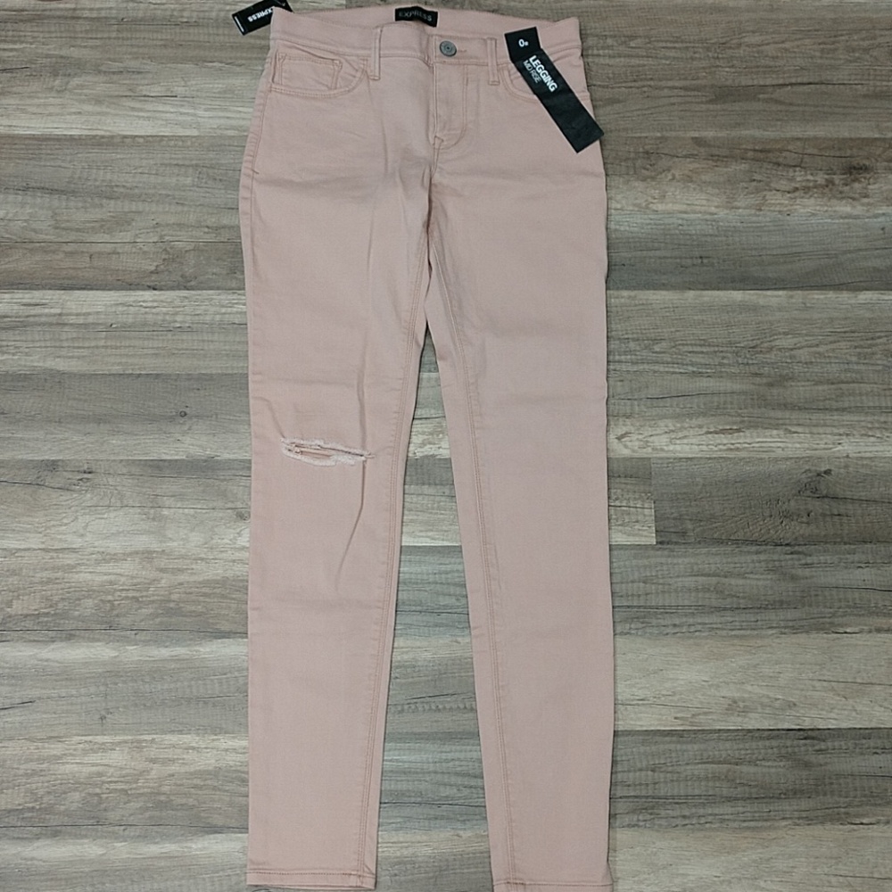 *NWT* Express Mid Rise Jean Leggings - Picture 3 of 8